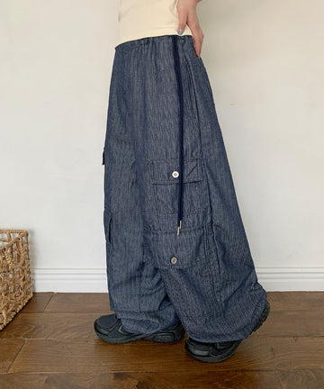 Alves Non-Fade Denim Balloon Cargo Pants